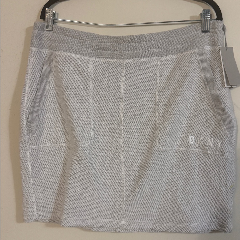 DKNY Light Gray Mini Skirt